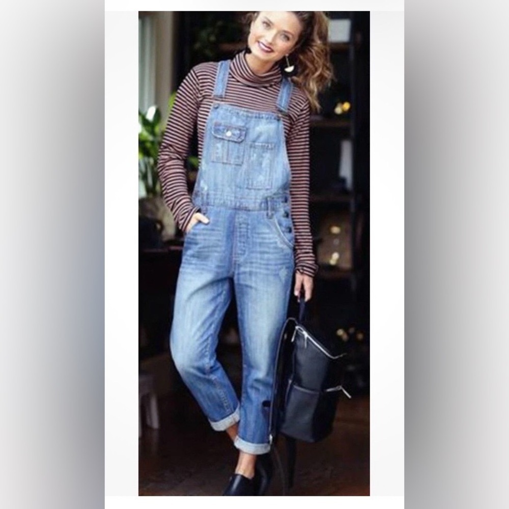Hidden Jeans Bailey Boyfriend Classic Blue Women's Denim Overalls